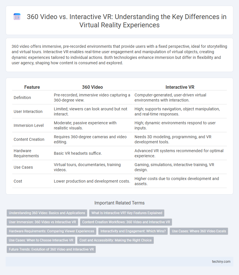360 Video vs. Interactive VR: Understanding the Key Differences in Virtual Reality Experiences