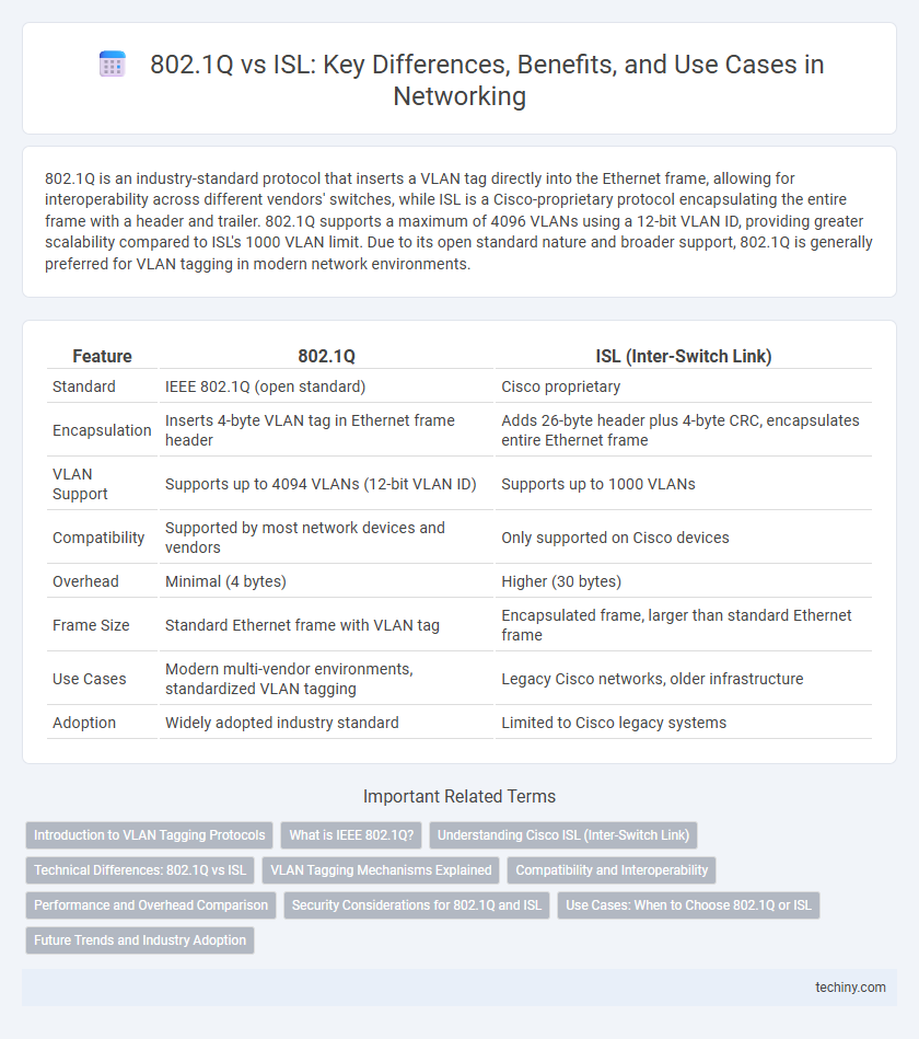 802.1Q vs ISL: Key Differences, Benefits, and Use Cases in Networking