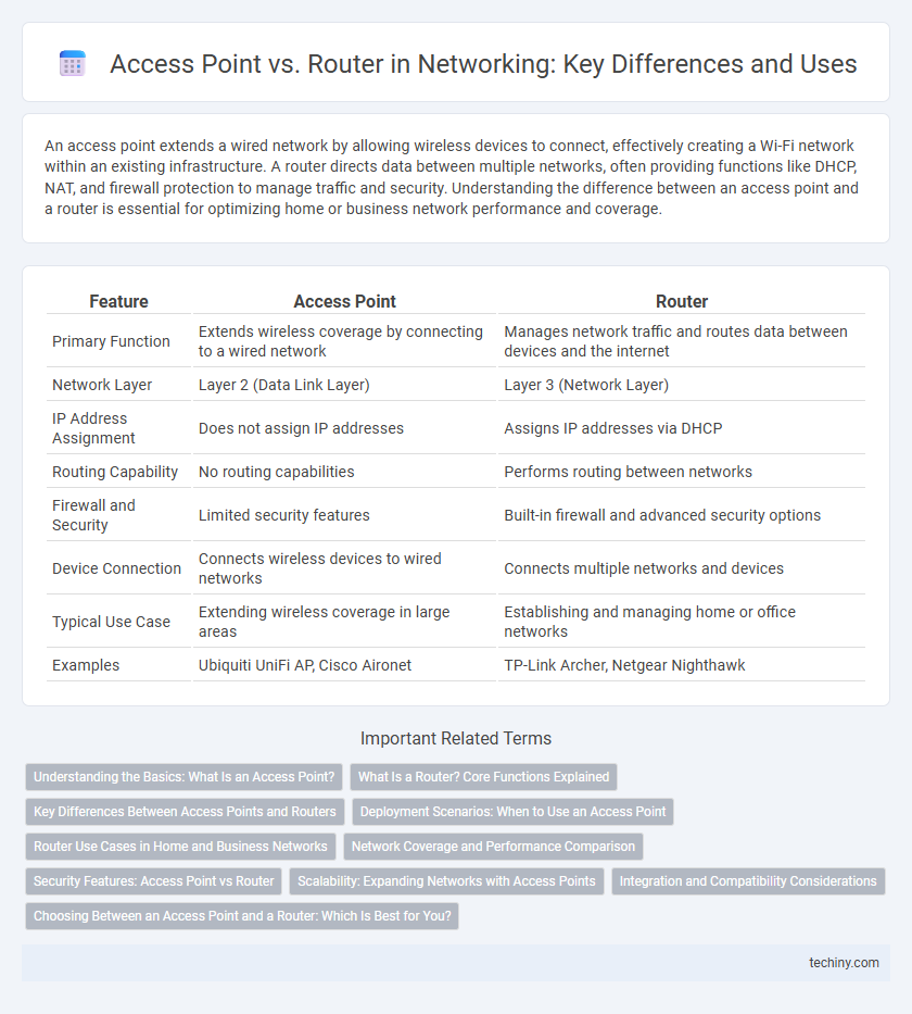 Access Point vs. Router in Networking: Key Differences and Uses