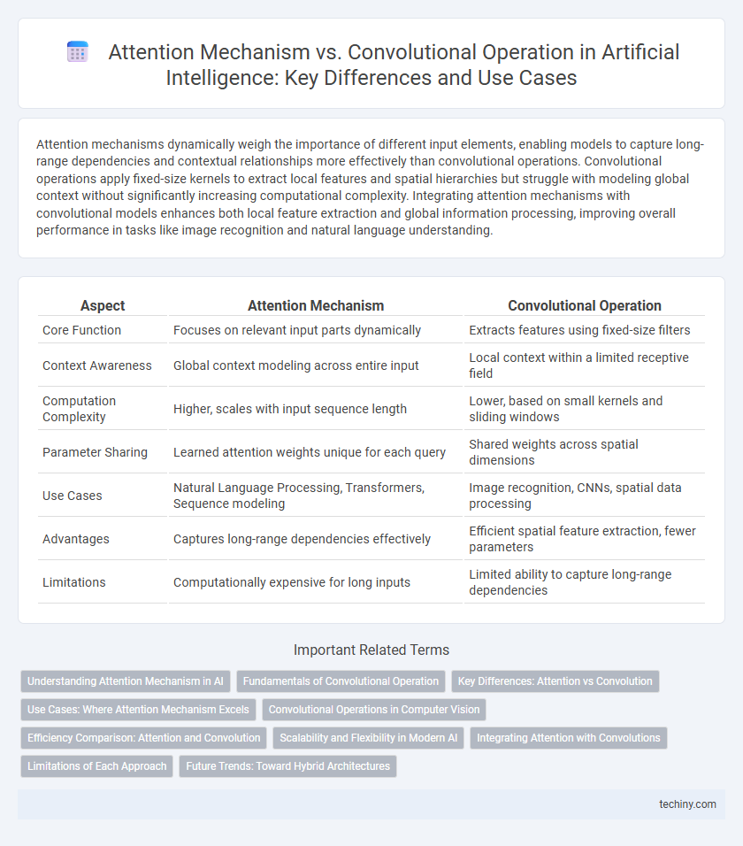 Attention Mechanism vs. Convolutional Operation in Artificial Intelligence: Key Differences and Use Cases