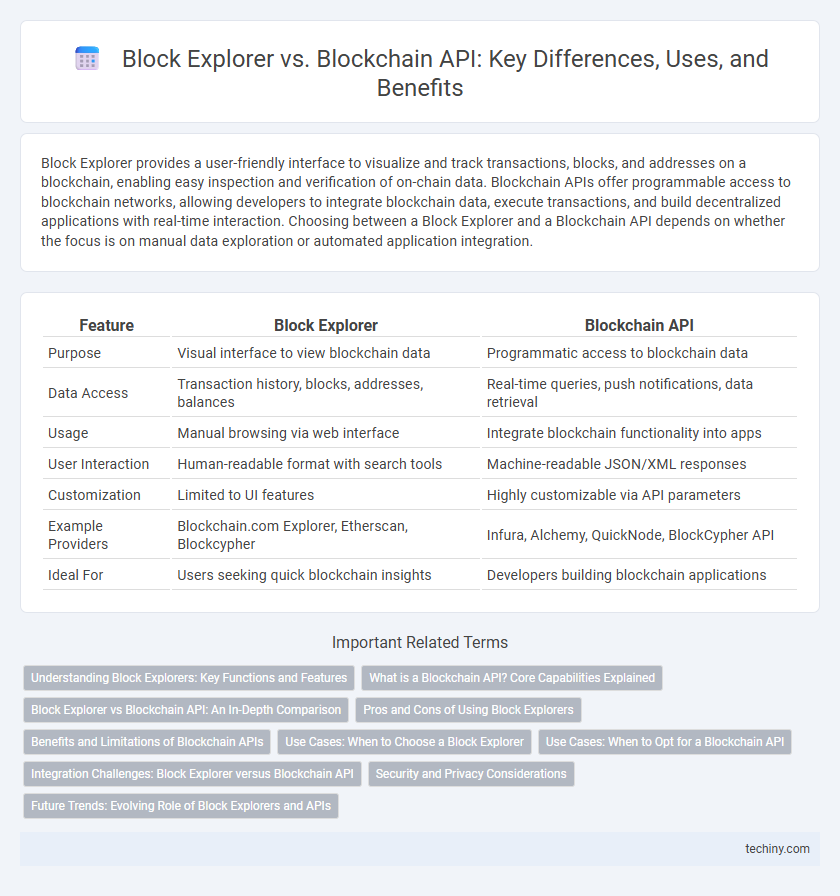 Block Explorer vs. Blockchain API: Key Differences, Uses, and Benefits
