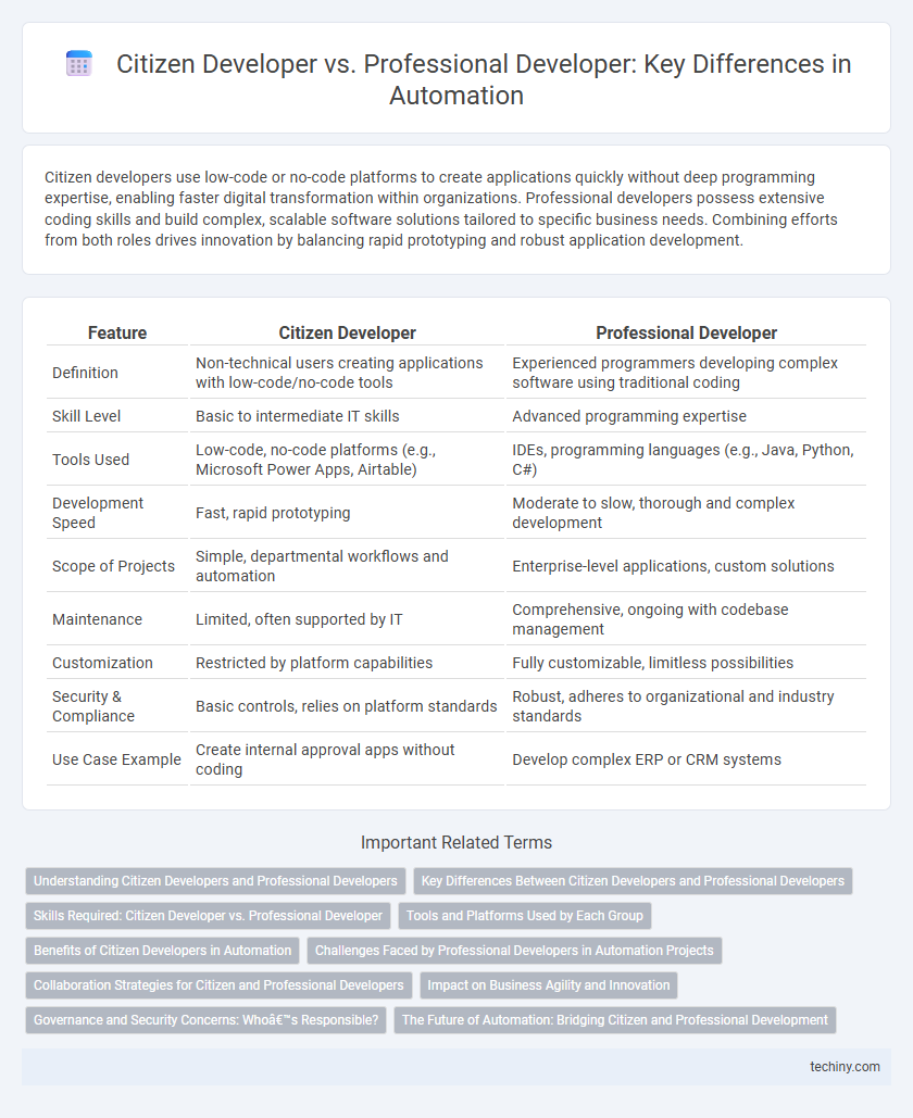 Citizen Developer vs. Professional Developer: Key Differences in Automation