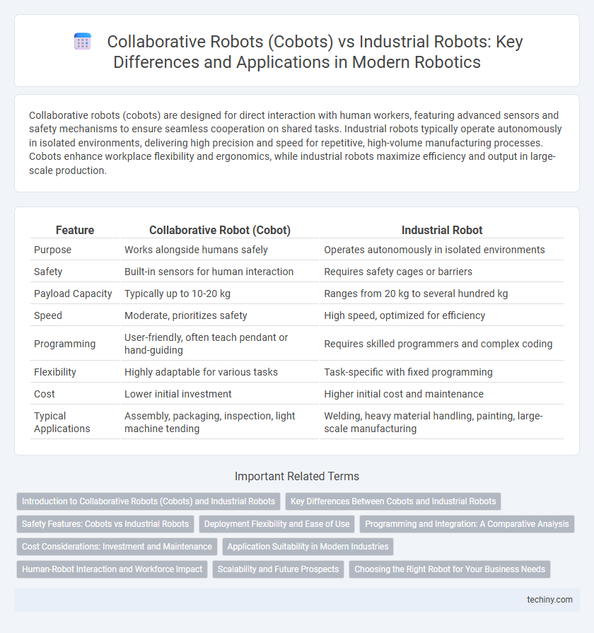 Collaborative Robots (Cobots) vs Industrial Robots: Key Differences and Applications in Modern Robotics