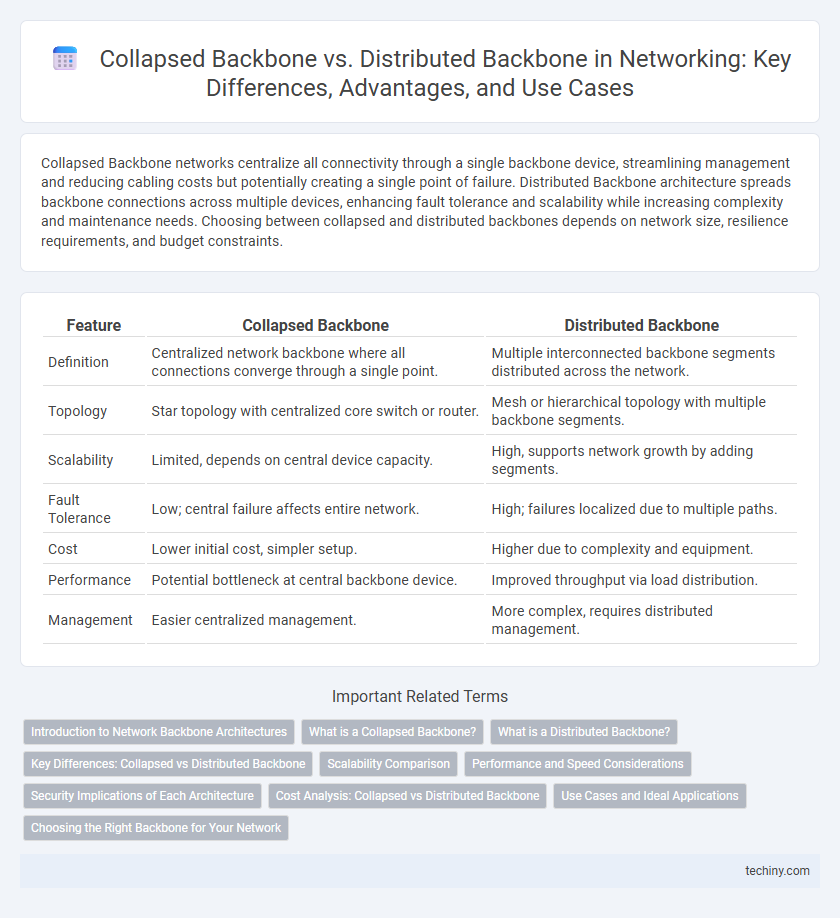 Collapsed Backbone vs. Distributed Backbone in Networking: Key Differences, Advantages, and Use Cases