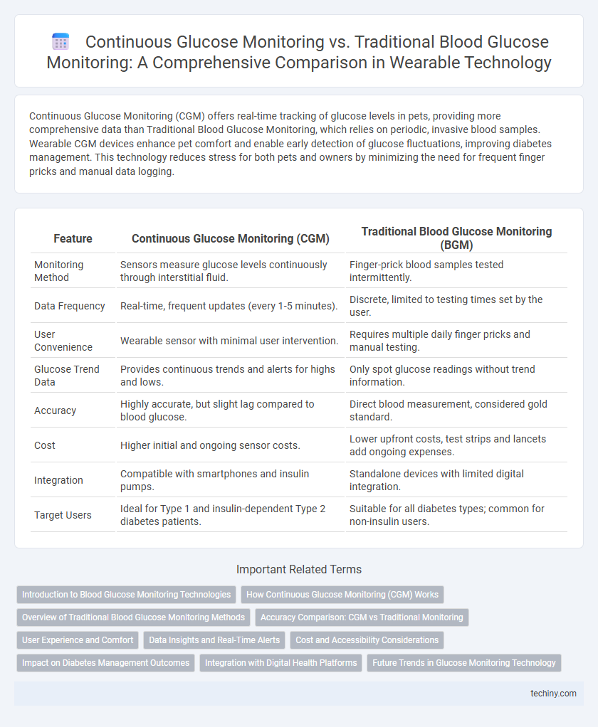 Continuous Glucose Monitoring vs. Traditional Blood Glucose Monitoring: A Comprehensive Comparison in Wearable Technology