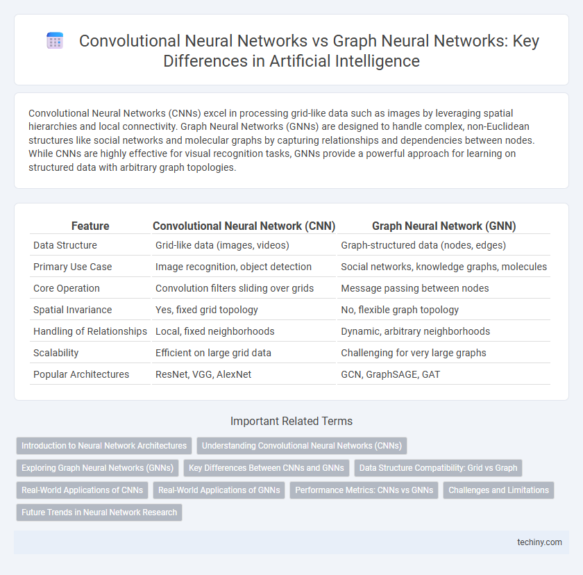Convolutional Neural Networks vs Graph Neural Networks: Key Differences in Artificial Intelligence