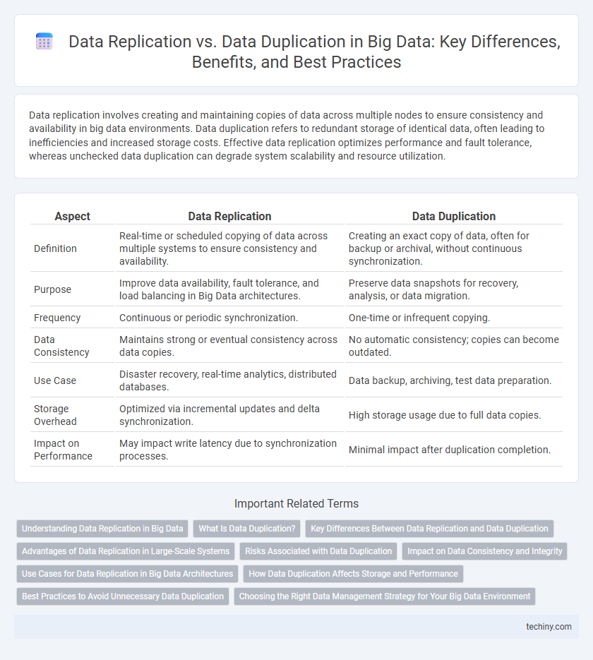 Data Replication vs. Data Duplication in Big Data: Key Differences, Benefits, and Best Practices