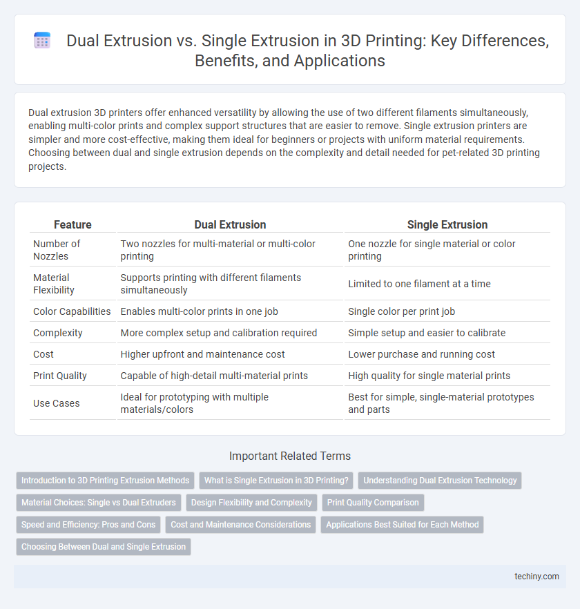 Dual Extrusion vs. Single Extrusion in 3D Printing: Key Differences, Benefits, and Applications