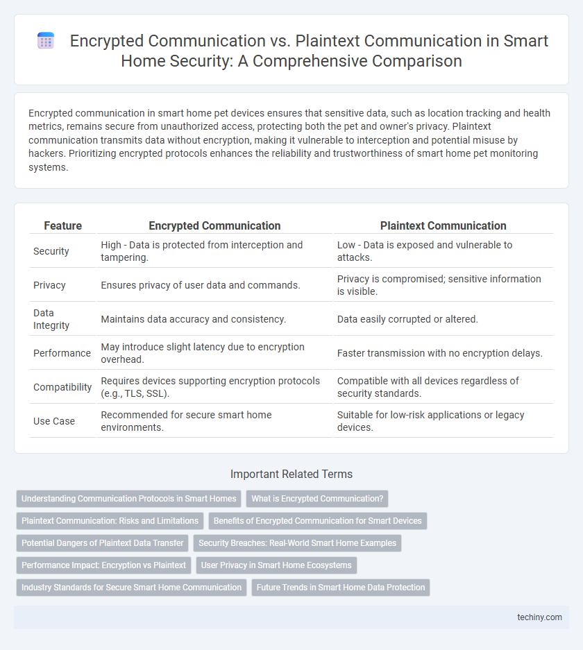 Encrypted Communication vs. Plaintext Communication in Smart Home Security: A Comprehensive Comparison