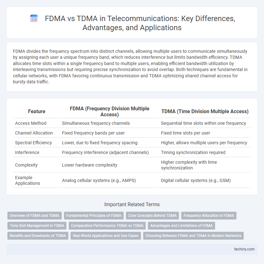 FDMA vs TDMA in Telecommunications: Key Differences, Advantages, and Applications