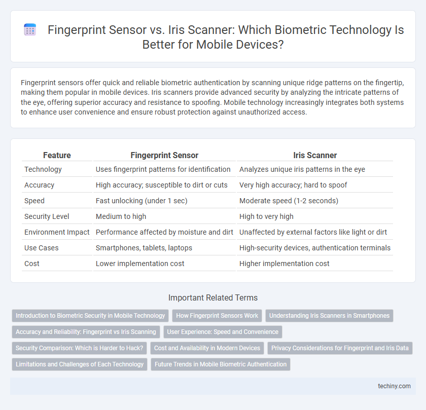 Fingerprint Sensor vs. Iris Scanner: Which Biometric Technology Is Better for Mobile Devices?