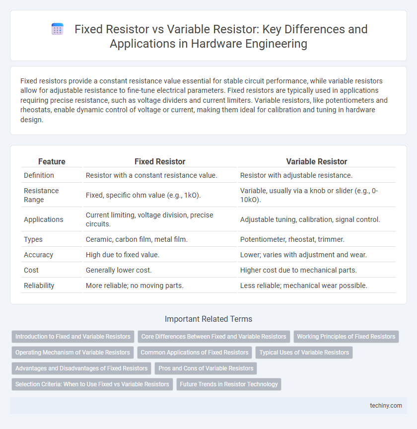 Fixed Resistor vs Variable Resistor: Key Differences and Applications in Hardware Engineering