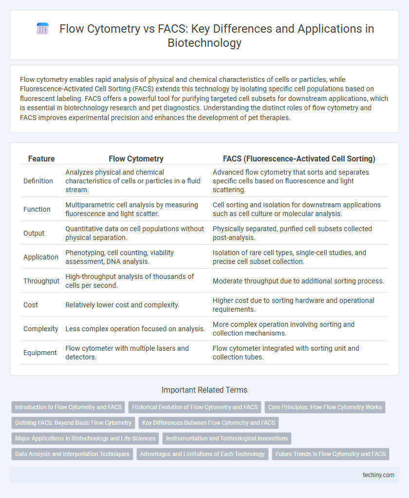 Flow Cytometry vs FACS: Key Differences and Applications in Biotechnology