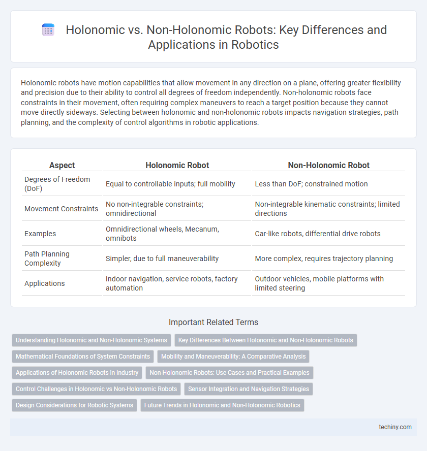 Holonomic vs. Non-Holonomic Robots: Key Differences and Applications in Robotics
