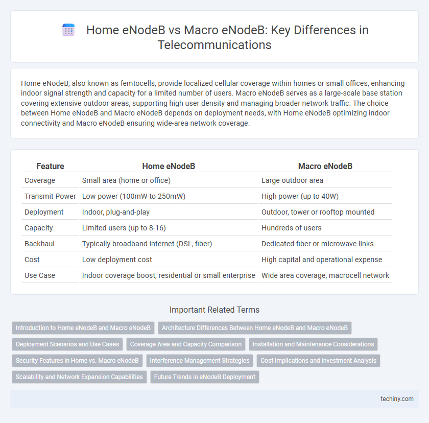 Home eNodeB vs Macro eNodeB: Key Differences in Telecommunications