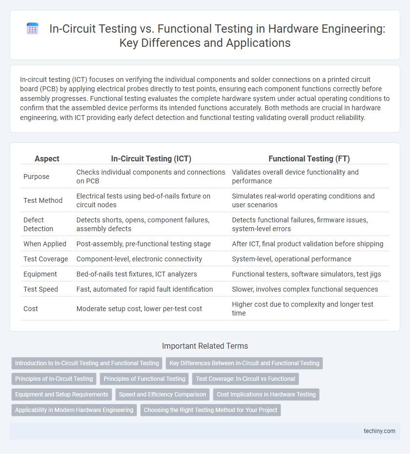 In-Circuit Testing vs. Functional Testing in Hardware Engineering: Key Differences and Applications