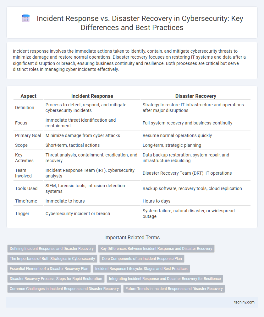 Incident Response vs. Disaster Recovery in Cybersecurity: Key Differences and Best Practices