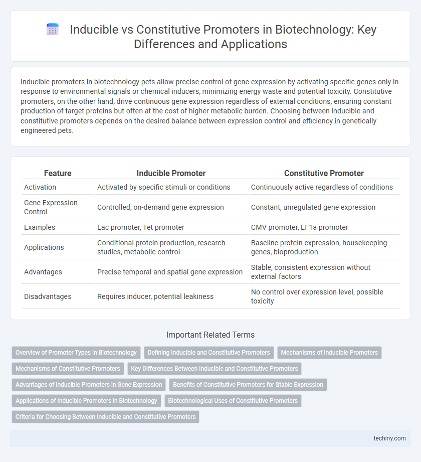 Inducible vs Constitutive Promoters in Biotechnology: Key Differences and Applications