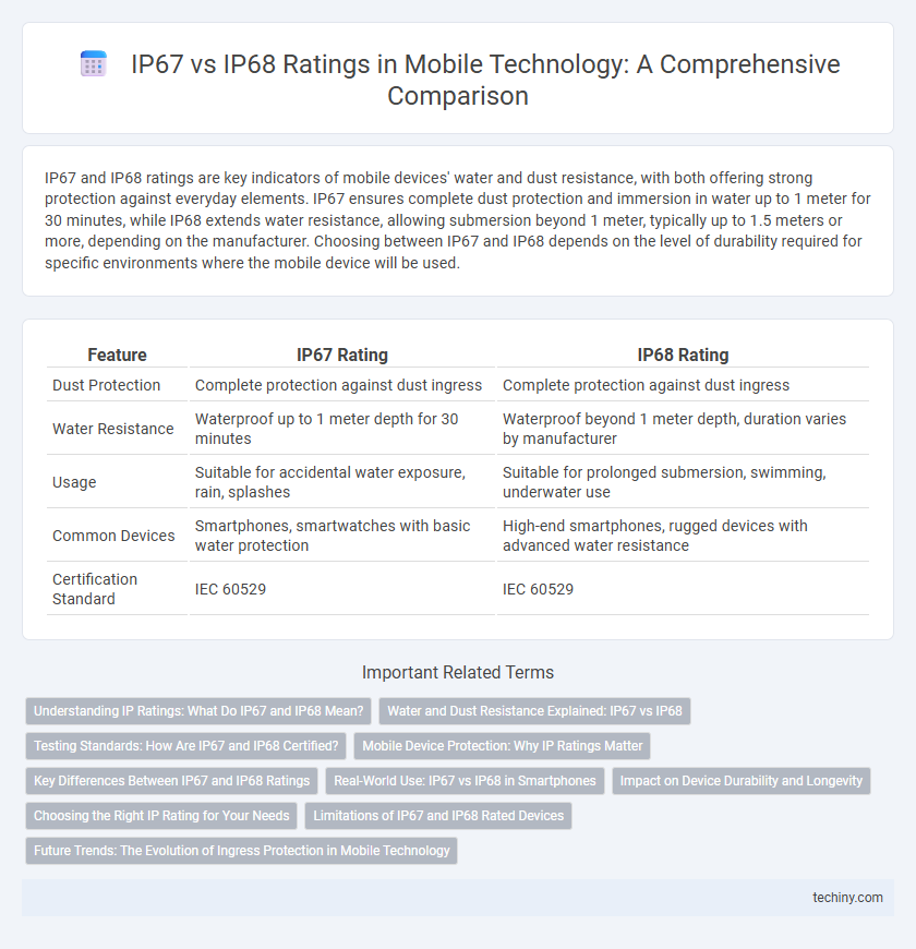 IP67 vs IP68 Ratings in Mobile Technology: A Comprehensive Comparison