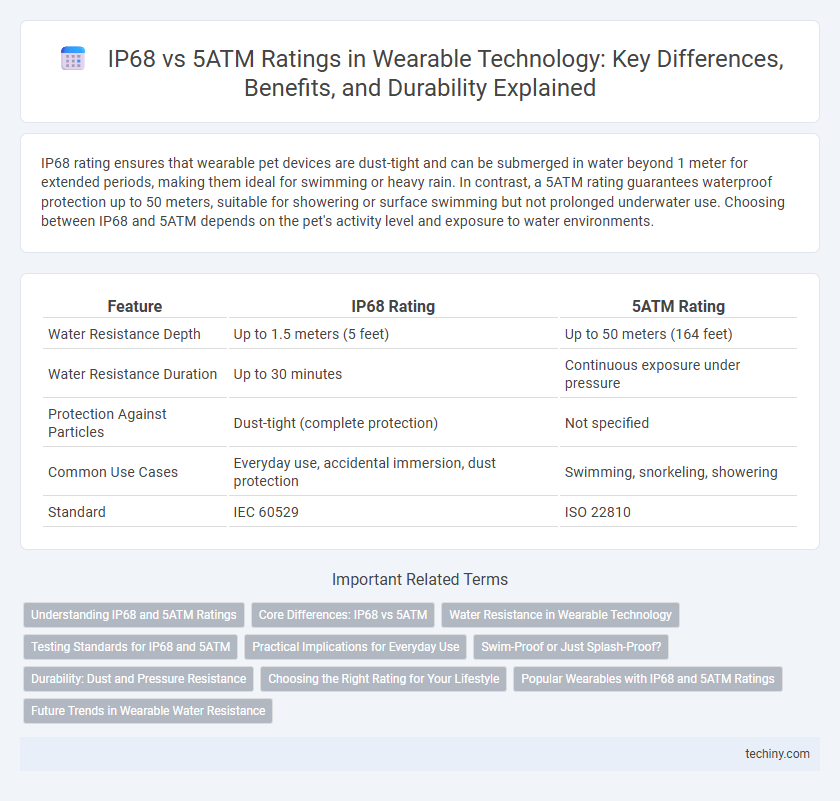 IP68 vs 5ATM Ratings in Wearable Technology: Key Differences, Benefits, and Durability Explained