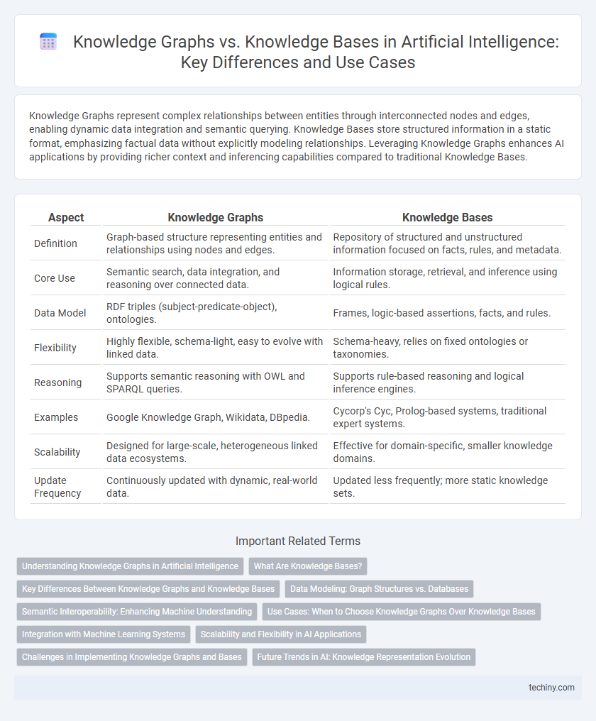 Knowledge Graphs vs. Knowledge Bases in Artificial Intelligence: Key Differences and Use Cases