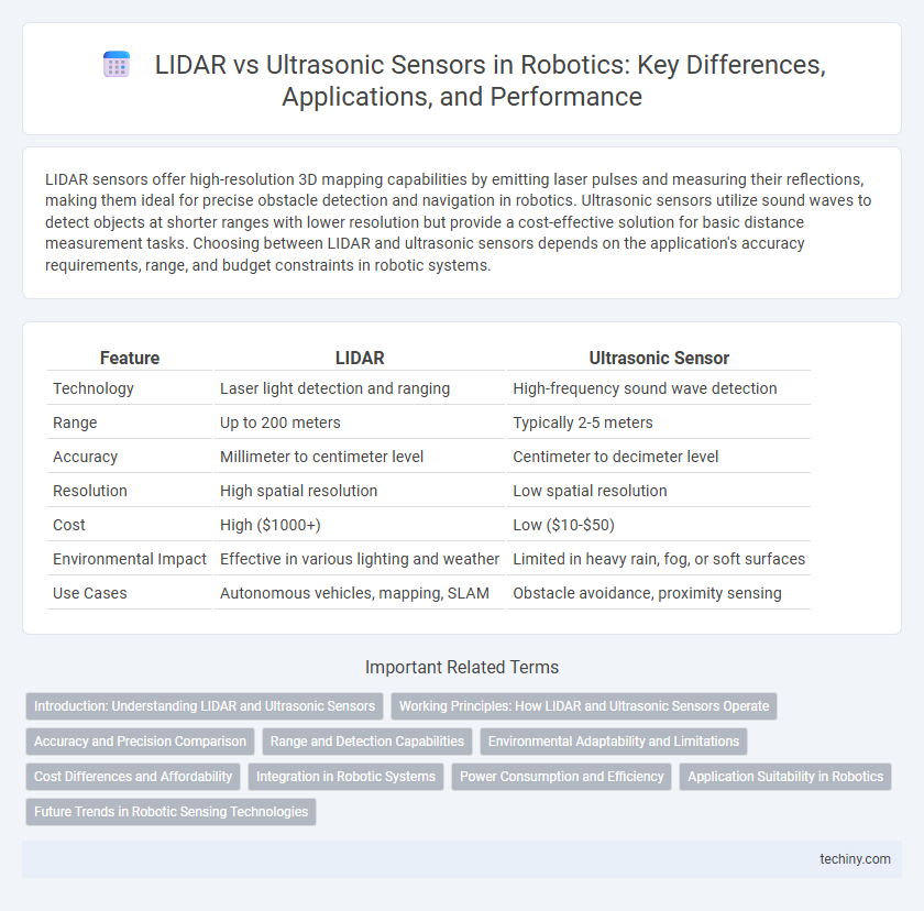 LIDAR vs Ultrasonic Sensors in Robotics: Key Differences, Applications, and Performance