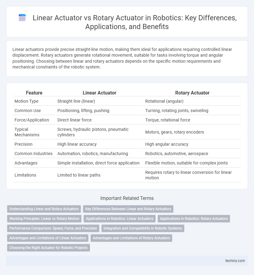 Linear Actuator vs Rotary Actuator in Robotics: Key Differences, Applications, and Benefits