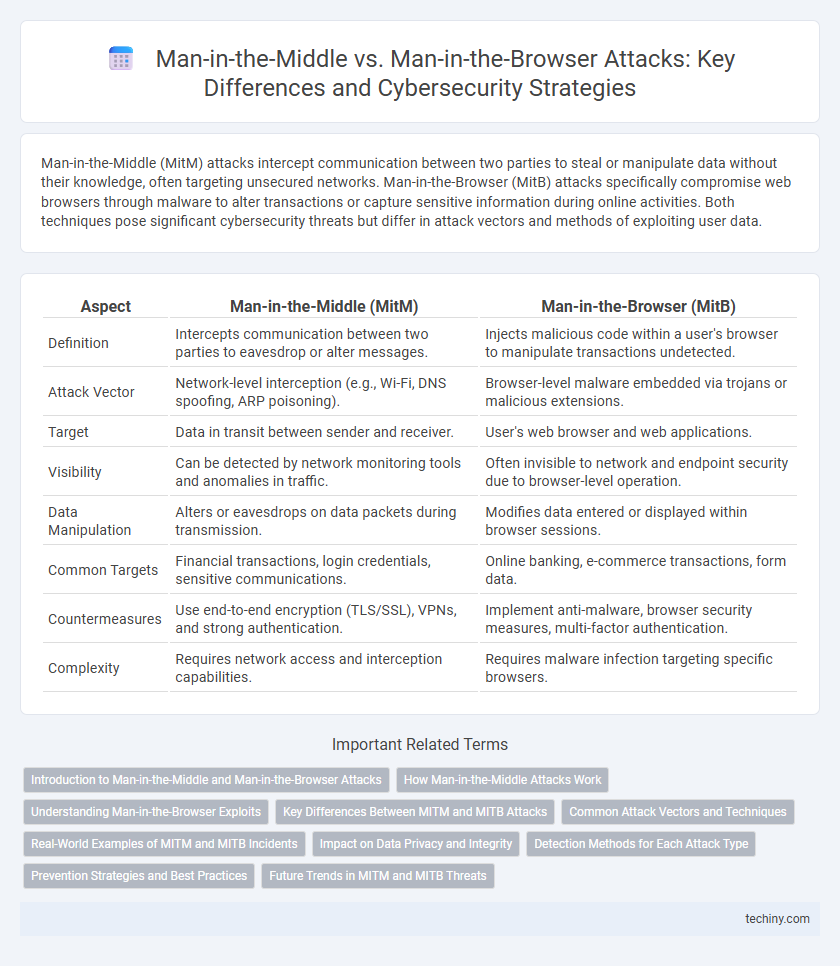 Man-in-the-Middle vs. Man-in-the-Browser Attacks: Key Differences and Cybersecurity Strategies