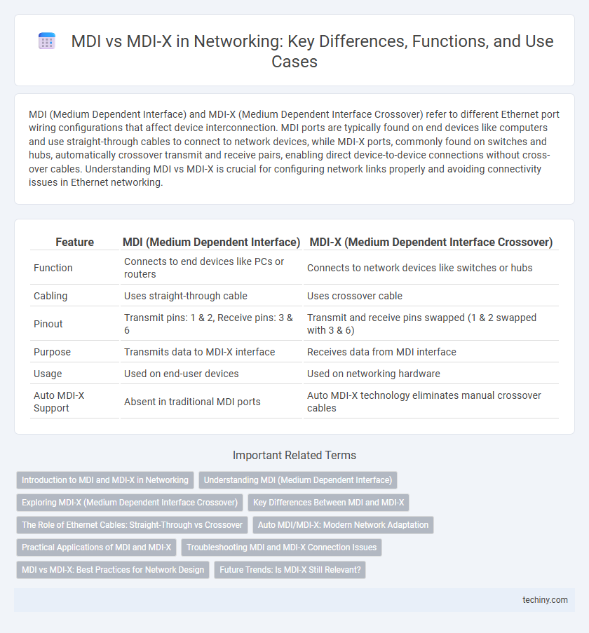 MDI vs MDI-X in Networking: Key Differences, Functions, and Use Cases