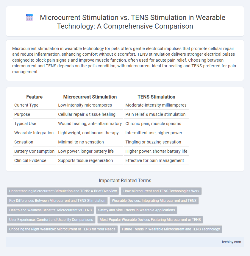 Microcurrent Stimulation vs. TENS Stimulation in Wearable Technology: A Comprehensive Comparison