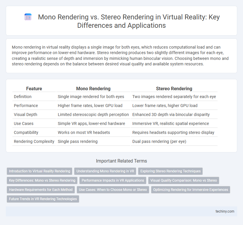 Mono Rendering vs. Stereo Rendering in Virtual Reality: Key Differences and Applications
