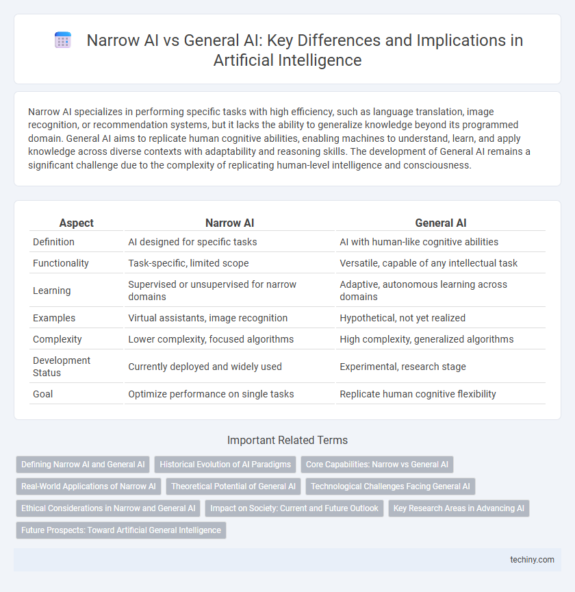 Narrow AI vs General AI: Key Differences and Implications in Artificial Intelligence