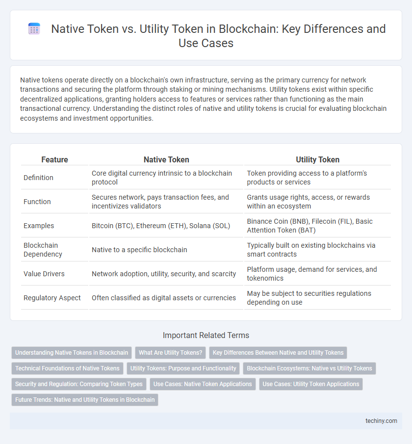 Native Token vs. Utility Token in Blockchain: Key Differences and Use Cases