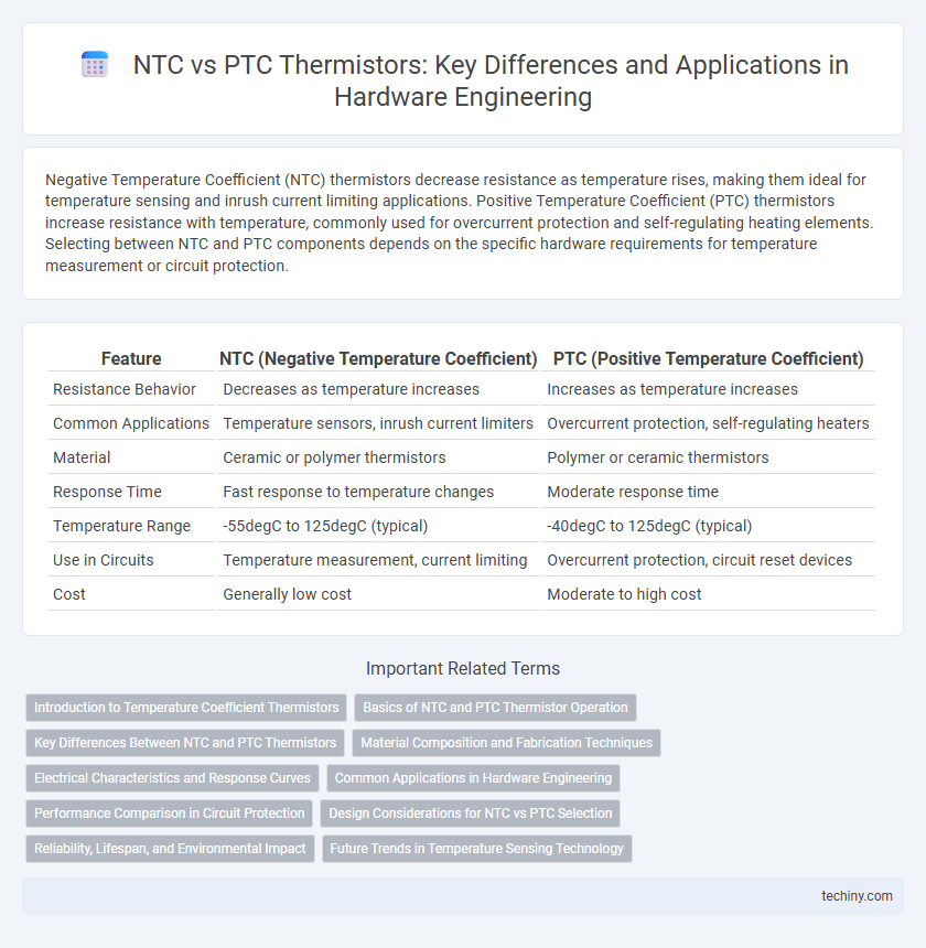 NTC vs PTC Thermistors: Key Differences and Applications in Hardware Engineering
