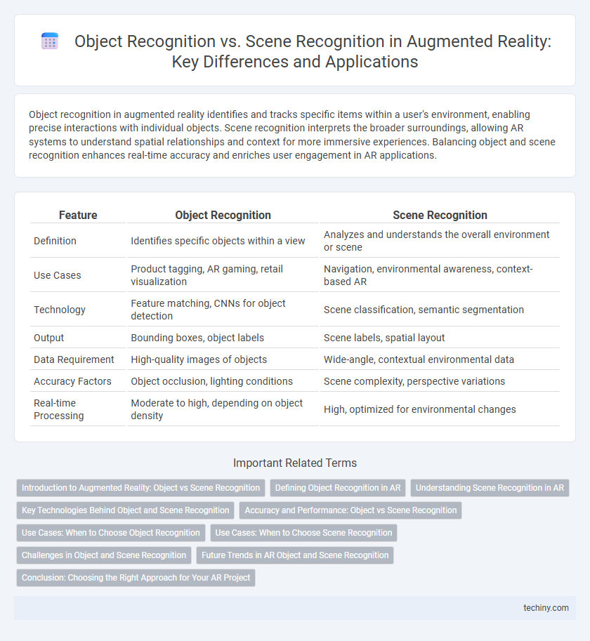 Object Recognition vs. Scene Recognition in Augmented Reality: Key Differences and Applications