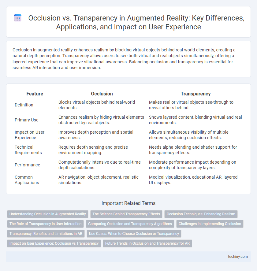 Occlusion vs. Transparency in Augmented Reality: Key Differences, Applications, and Impact on User Experience