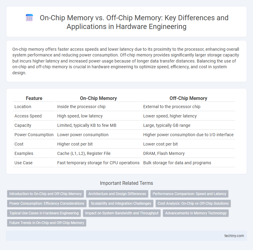 On-Chip Memory vs. Off-Chip Memory: Key Differences and Applications in Hardware Engineering