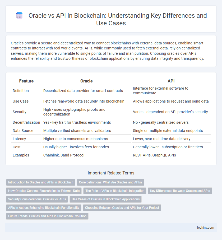 Oracle vs API in Blockchain: Understanding Key Differences and Use Cases