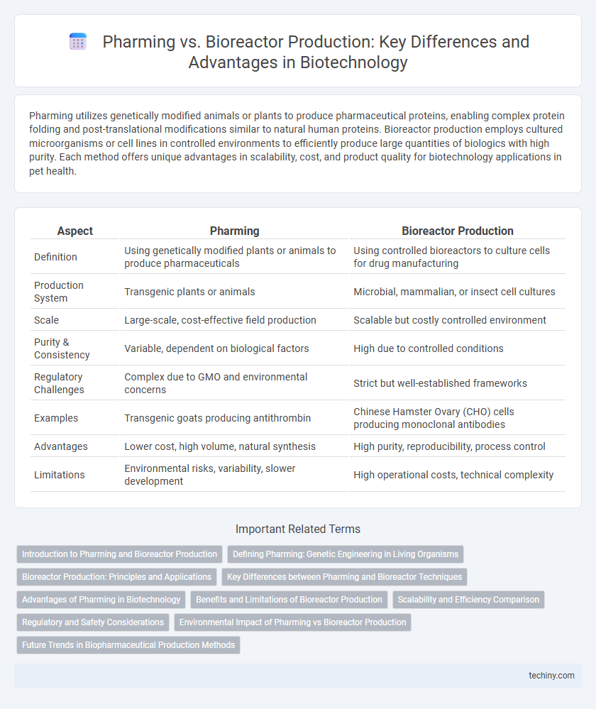 Pharming vs. Bioreactor Production: Key Differences and Advantages in Biotechnology