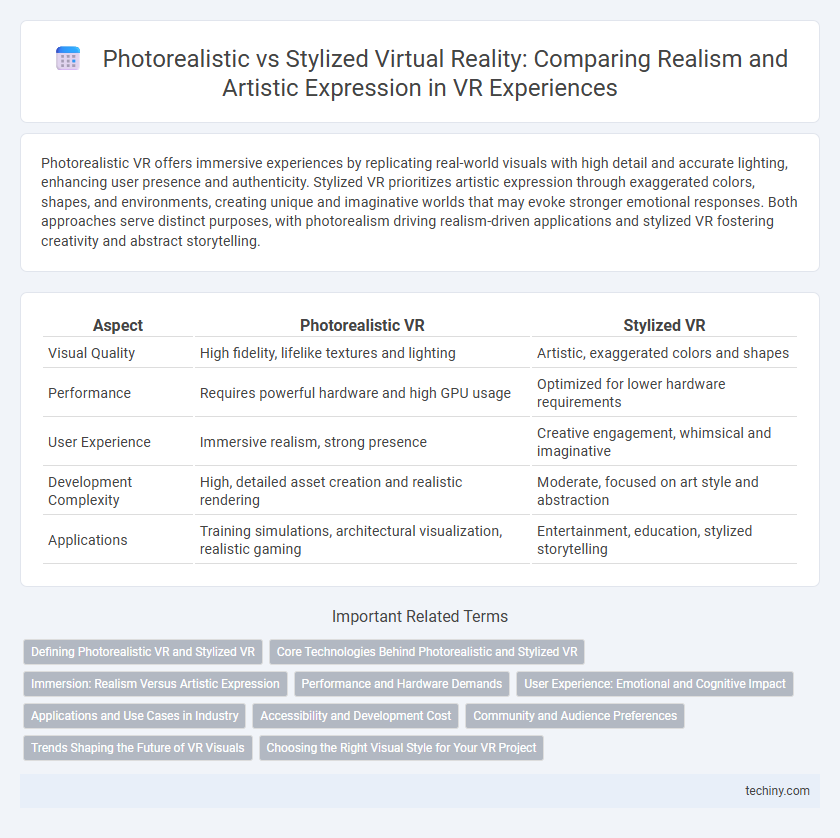 Photorealistic vs Stylized Virtual Reality: Comparing Realism and Artistic Expression in VR Experiences