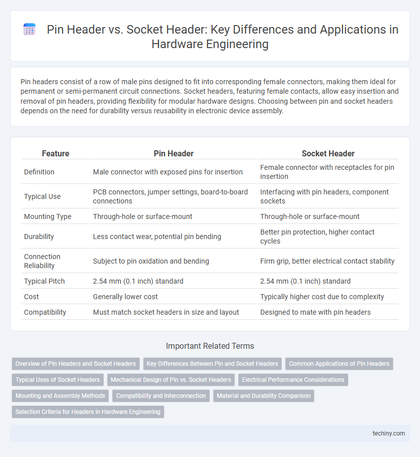 Pin Header vs. Socket Header: Key Differences and Applications in Hardware Engineering