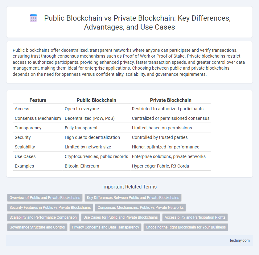 Public Blockchain vs Private Blockchain: Key Differences, Advantages, and Use Cases