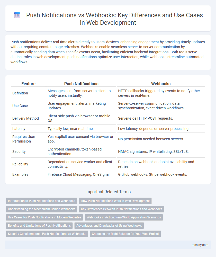 Push Notifications vs Webhooks: Key Differences and Use Cases in Web Development