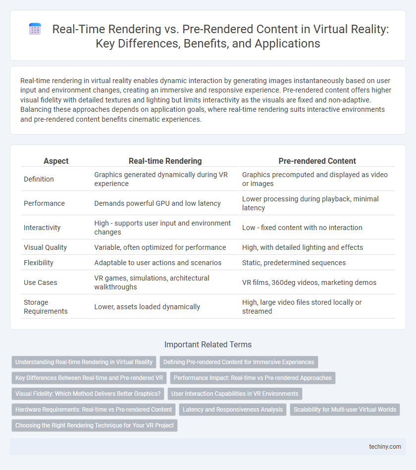 Real-Time Rendering vs. Pre-Rendered Content in Virtual Reality: Key Differences, Benefits, and Applications