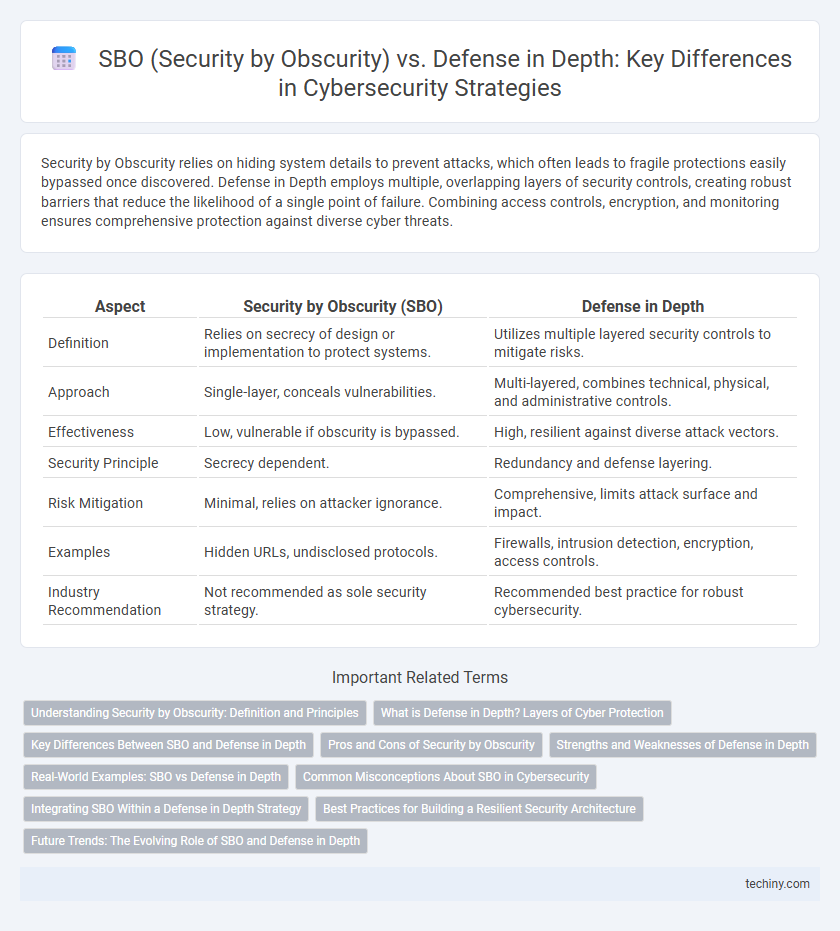 SBO (Security by Obscurity) vs. Defense in Depth: Key Differences in Cybersecurity Strategies