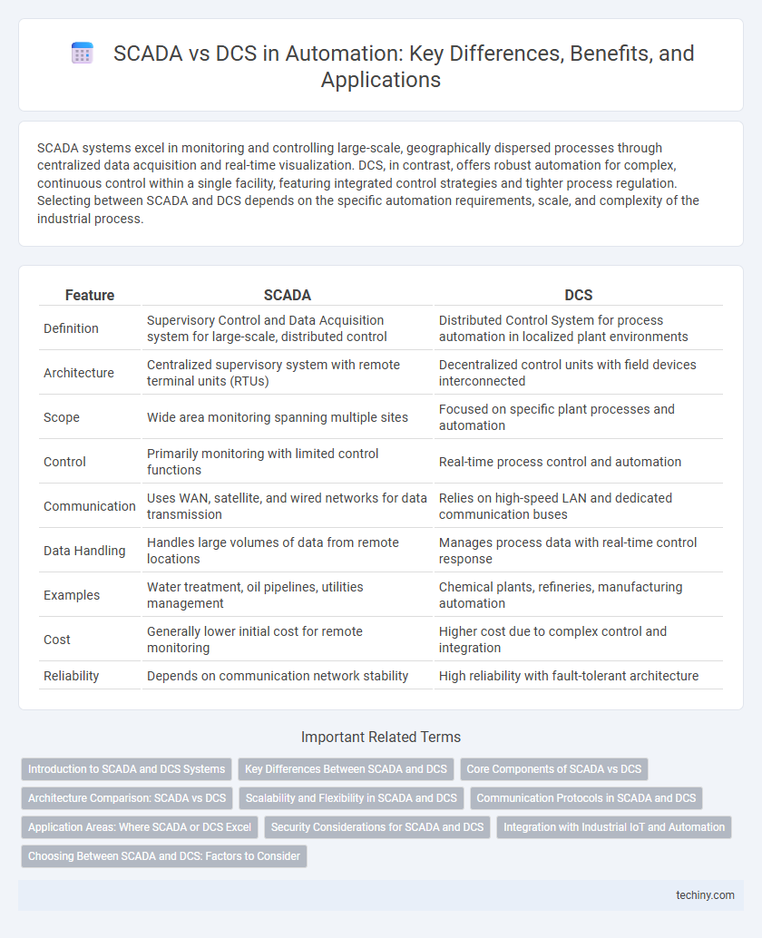 SCADA vs DCS in Automation: Key Differences, Benefits, and Applications