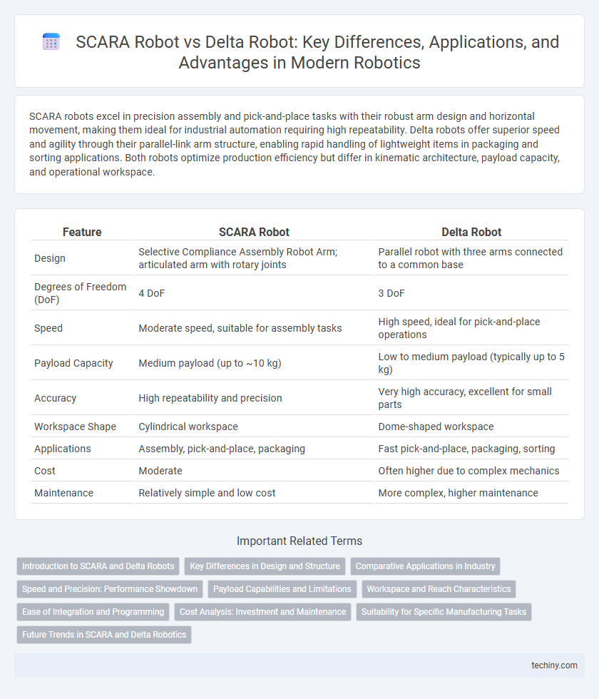 SCARA Robot vs Delta Robot: Key Differences, Applications, and Advantages in Modern Robotics