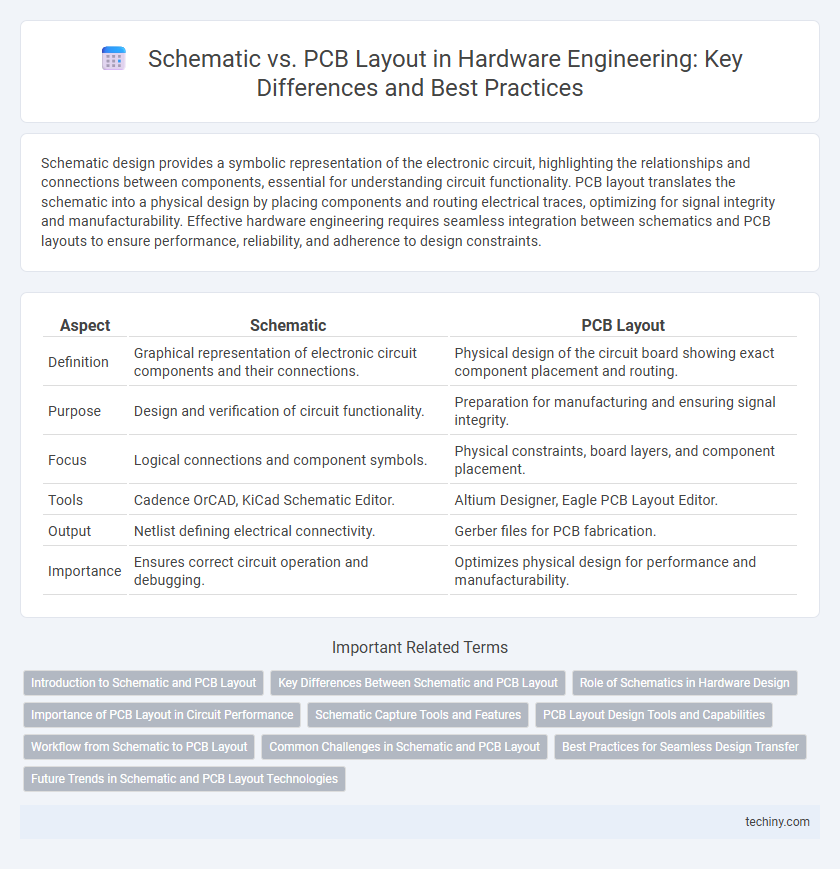 Schematic vs. PCB Layout in Hardware Engineering: Key Differences and Best Practices