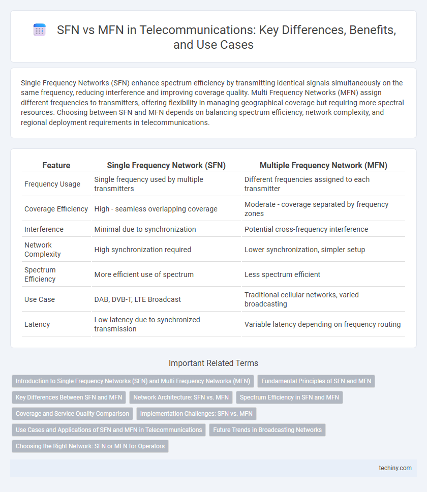 SFN vs MFN in Telecommunications: Key Differences, Benefits, and Use Cases