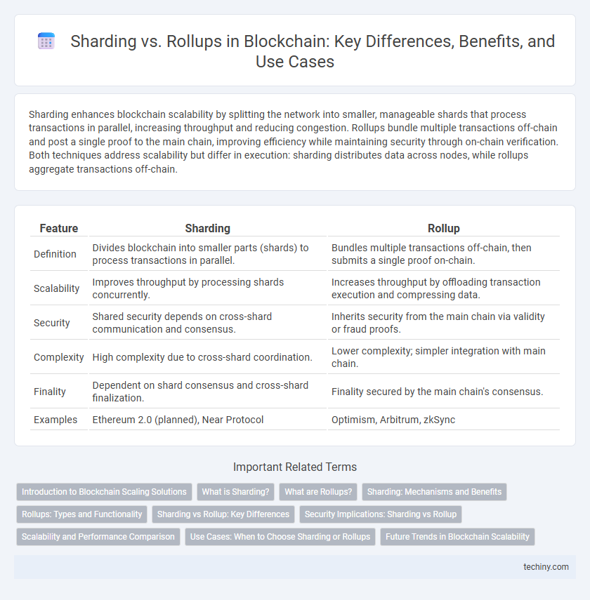 Sharding vs. Rollups in Blockchain: Key Differences, Benefits, and Use Cases